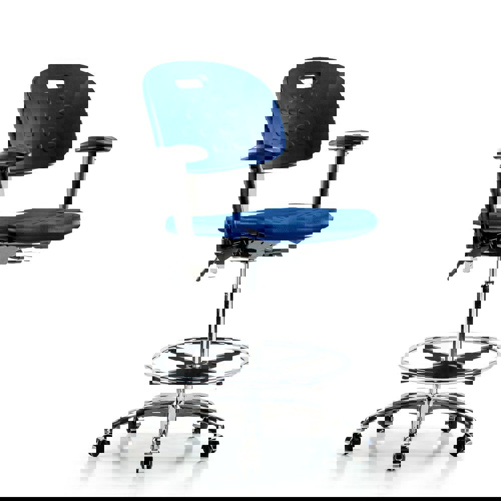 Task Chair: Polyurethane, Blue